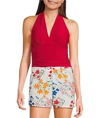 Moa Moa Halter Neck Tie Back Top