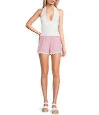 Moa Moa Halter Neck Tie Back Top