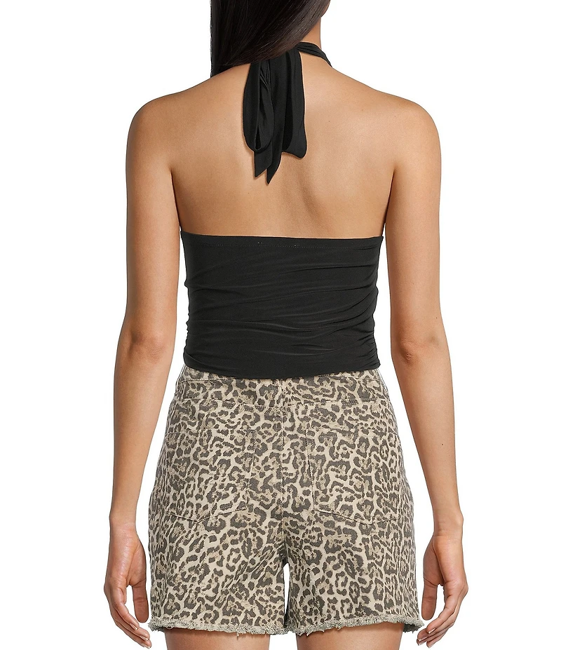 Moa Moa Halter Neck Tie Back Top