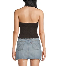 Moa Moa Halter V-Neck Bow Front Top