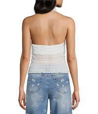 Moa Moa Halter V-Neck Bow Front Top