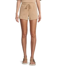Moa Moa High Rise Drawstring Pull-On Coordinating Shorts