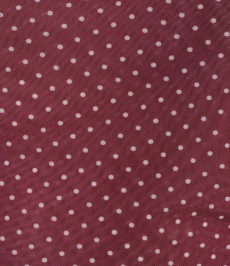 Moa Moa Mesh Polka Dot Asymmetrical Top