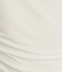 Moa Moa Off The Shoulder Long Sleeve Asymmetrical Hem Top