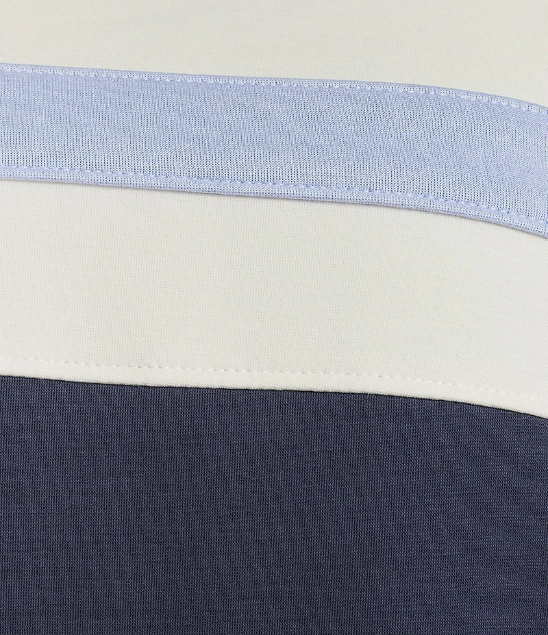 Moa Moa Plus Size Striped Long Sleeve Quarter Zip Sweater