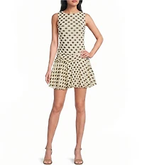 Moa Moa Polka Dot Mesh Side Tie Dress