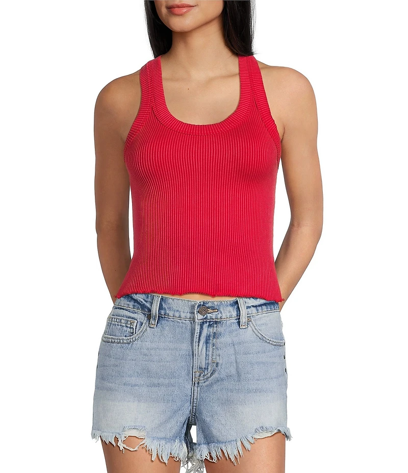 Moa Moa Ribbed Scoop Neck Tank