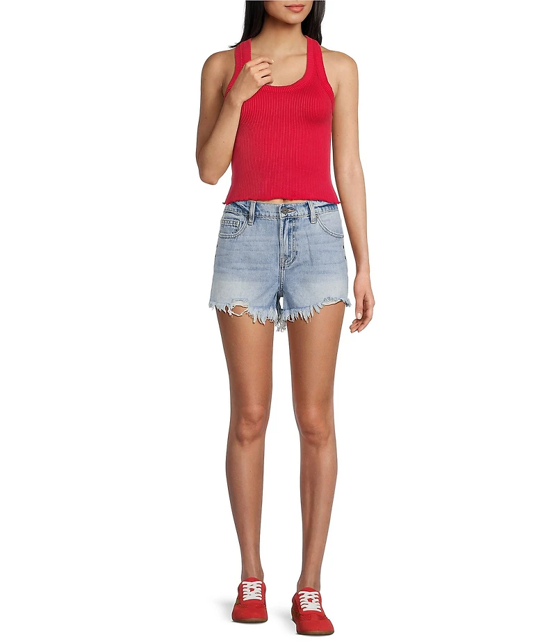 Moa Moa Ribbed Scoop Neck Tank