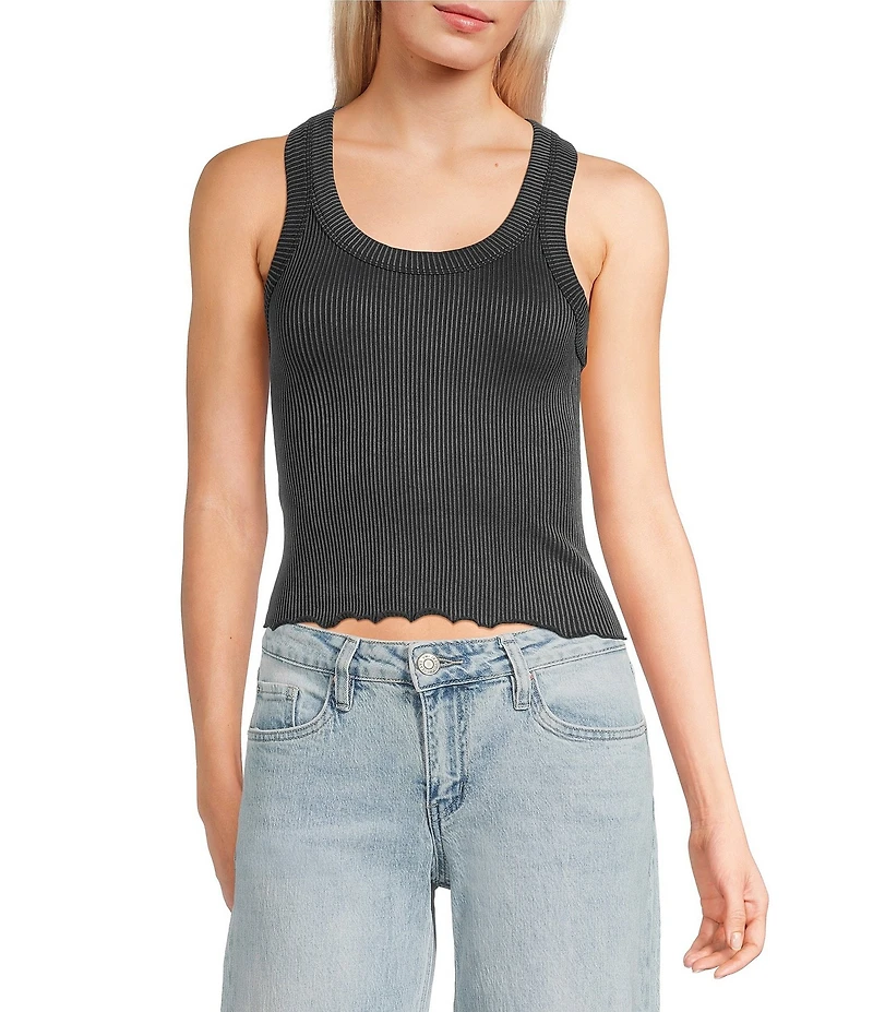 Moa Moa Ribbed Scoop Neck Tank