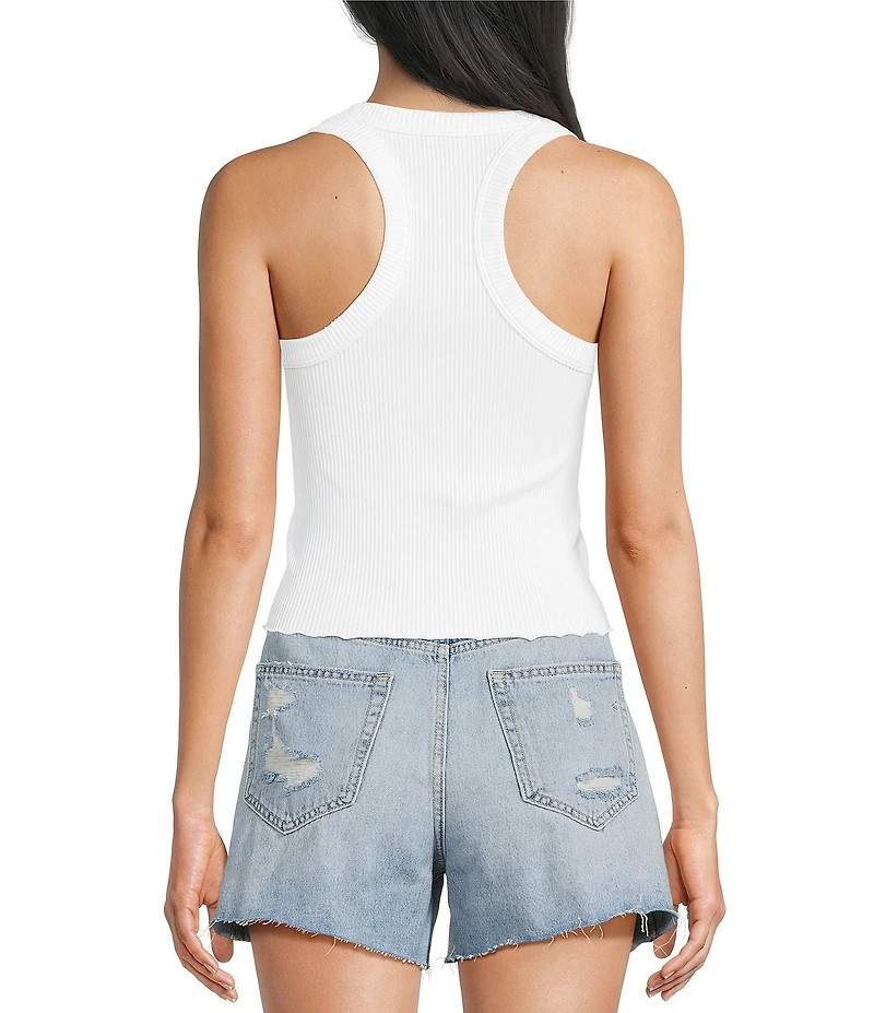 Moa Moa Ribbed Scoop Neck Tank