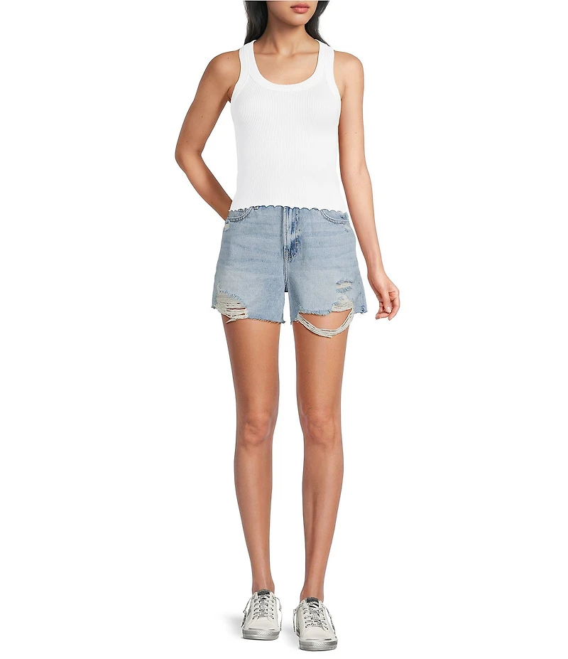 Moa Moa Ribbed Scoop Neck Tank