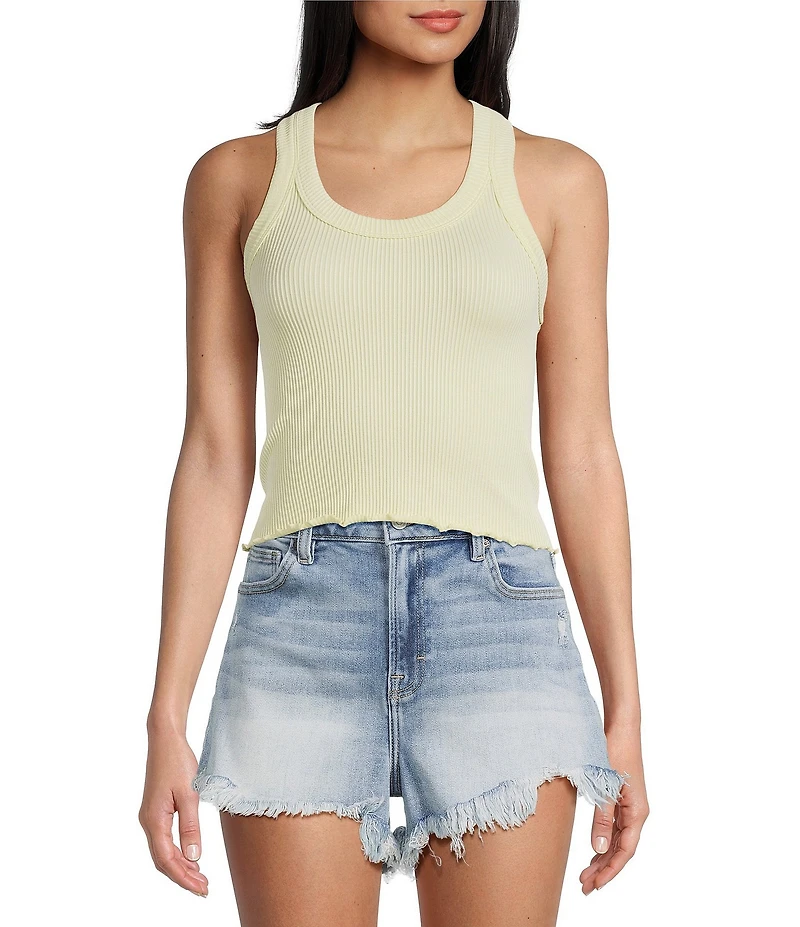 Moa Moa Ribbed Scoop Neck Tank