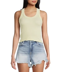 Moa Moa Ribbed Scoop Neck Tank
