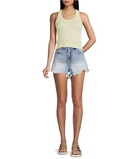 Moa Moa Ribbed Scoop Neck Tank