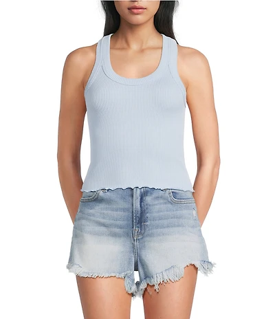 Moa Moa Ribbed Scoop Neck Tank
