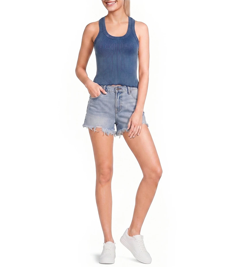 Moa Moa Ribbed Scoop Neck Tank