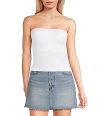 Moa Moa Ribbed Seamless Cropped Tube Top
