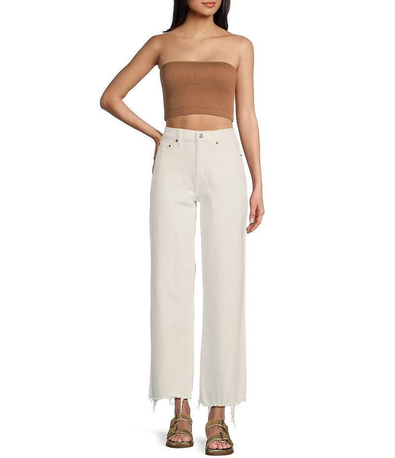 Moa Moa Seamless Rib Strapless Bandeau Tube Top