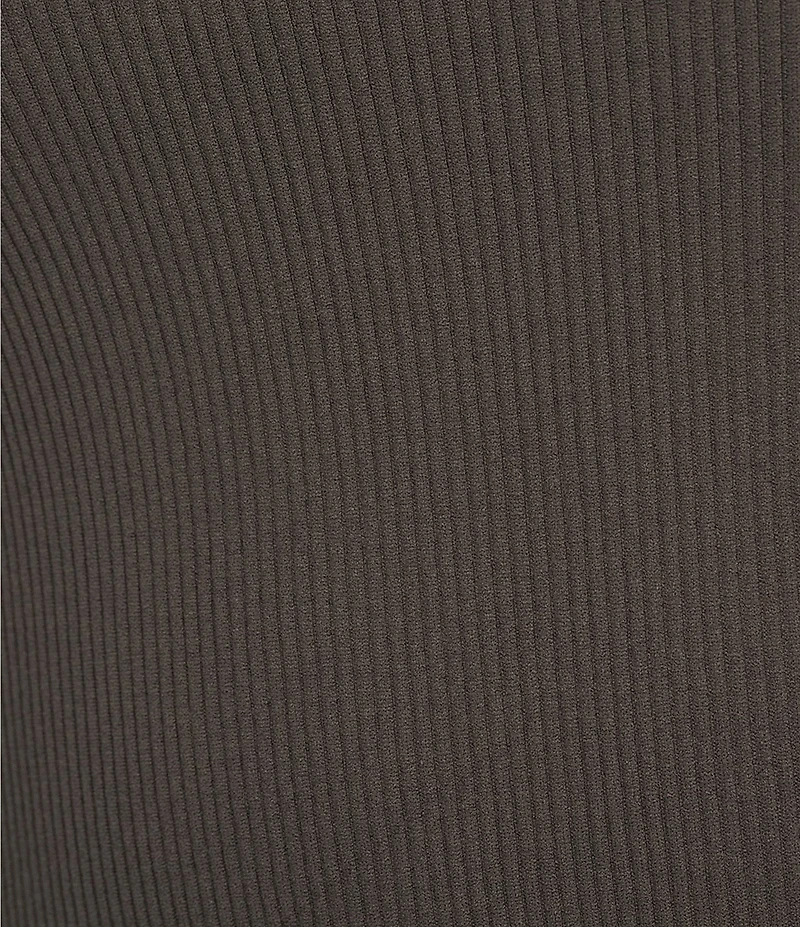 Moa Moa Seamless Ribbed Round Neck Long Sleeve Top