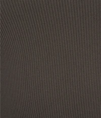 Moa Moa Seamless Ribbed Round Neck Long Sleeve Top