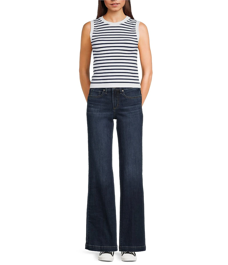 Moa Moa Seamless Striped Cropped Tank Top