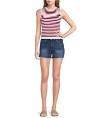 Moa Moa Seamless Striped Cropped Tank Top