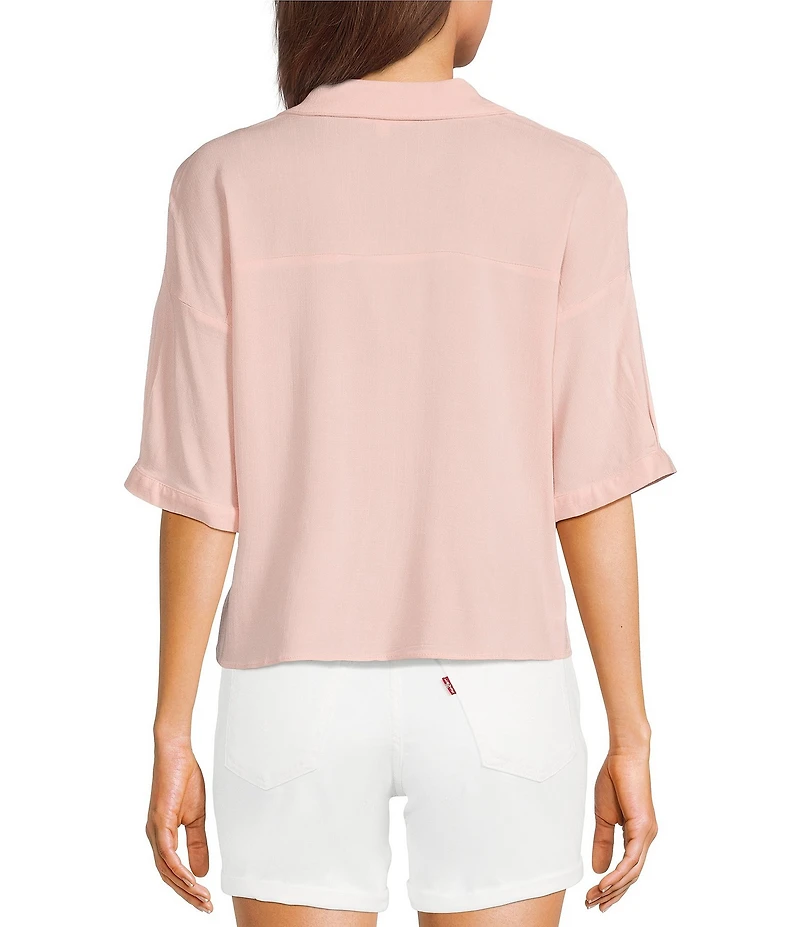 Moa Moa Short Sleeve 3-Button-Front Camp Shirt