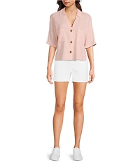 Moa Moa Short Sleeve 3-Button-Front Camp Shirt