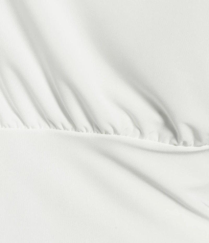 Moa Moa Short Sleeve Asymmetrical Neck Top