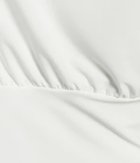 Moa Moa Short Sleeve Asymmetrical Neck Top