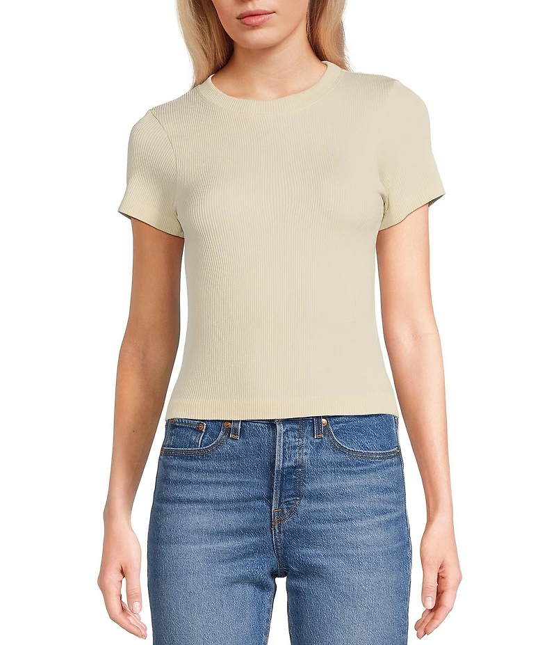 Moa Moa Short Sleeve Crew Neck Pullover T-Shirt