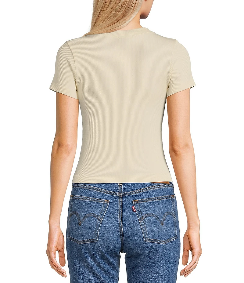 Moa Moa Short Sleeve Crew Neck Pullover T-Shirt