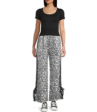 Moa Moa Short Sleeve Scoop Neck Top