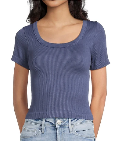 Moa Moa Short Sleeve Scoop Neck Top