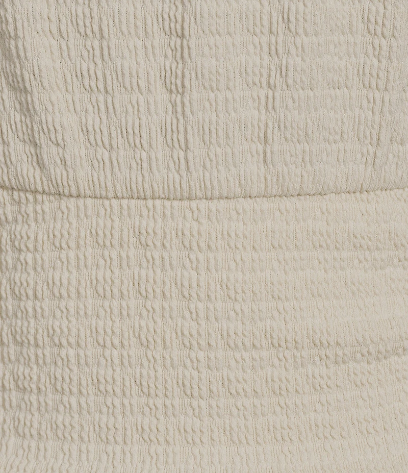 Moa Moa Short Sleeve Shirred Mini Dress