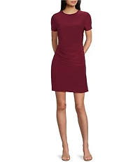 Moa Moa Short Sleeve Side Cinched Dress