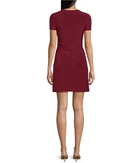 Moa Moa Short Sleeve Side Cinched Dress