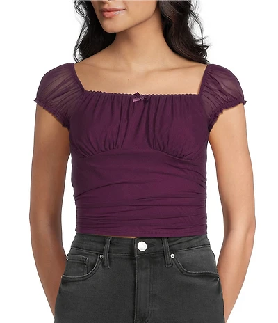Moa Moa Short Sleeve Square Neck Top