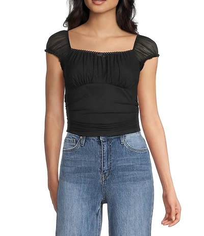 Moa Moa Short Sleeve Square Neck Top