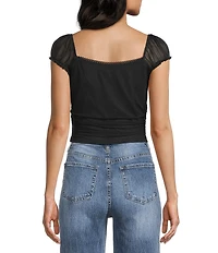 Moa Moa Short Sleeve Square Neck Top