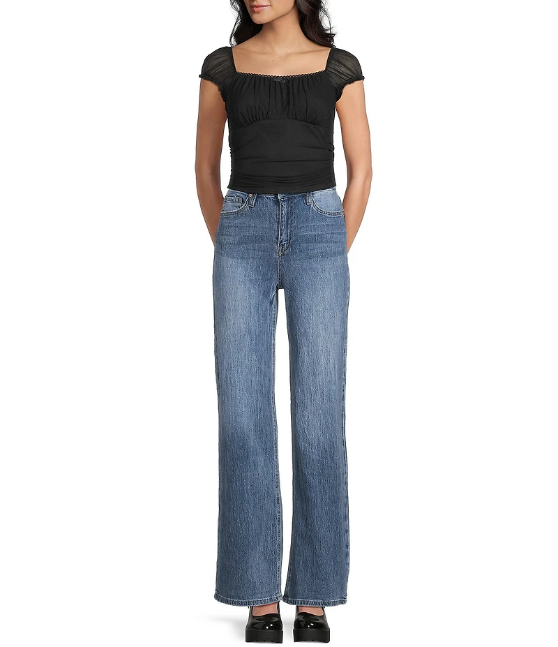 Moa Moa Short Sleeve Square Neck Top