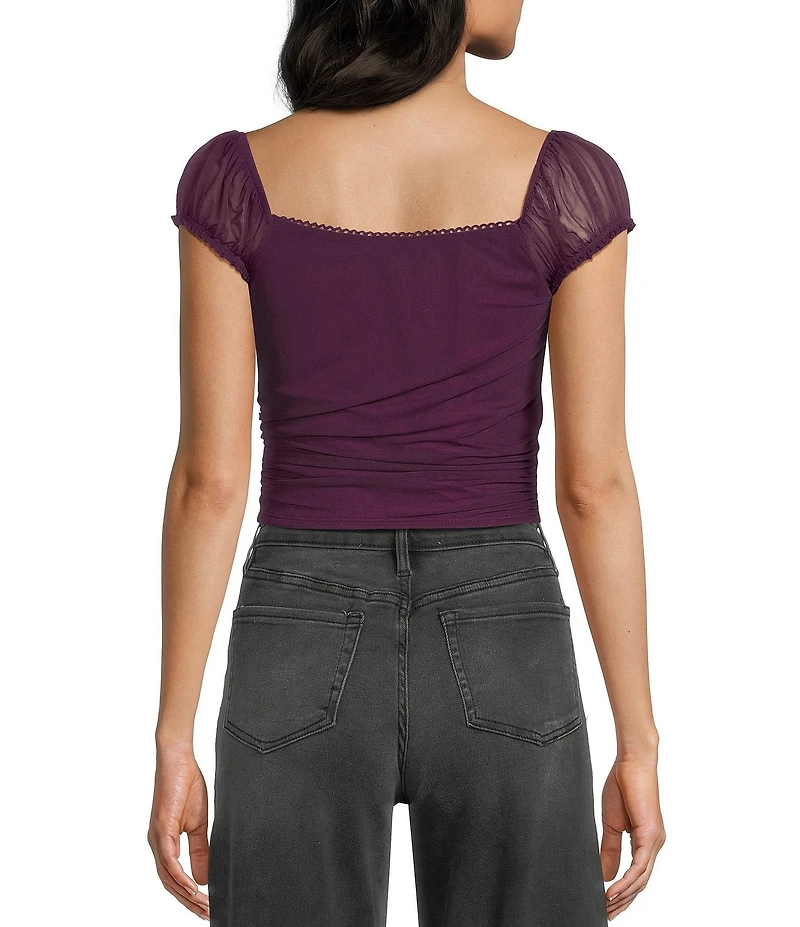 Moa Moa Short Sleeve Square Neck Top