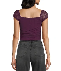 Moa Moa Short Sleeve Square Neck Top