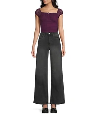 Moa Moa Short Sleeve Square Neck Top