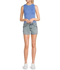 Moa Moa Sleeveless Crewneck Tank Top