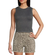 Moa Moa Sleeveless Crewneck Tank Top