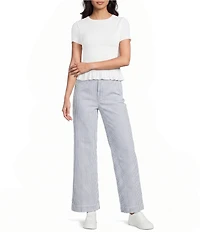 Moa Moa Smocked Bodice Short Sleeve Top