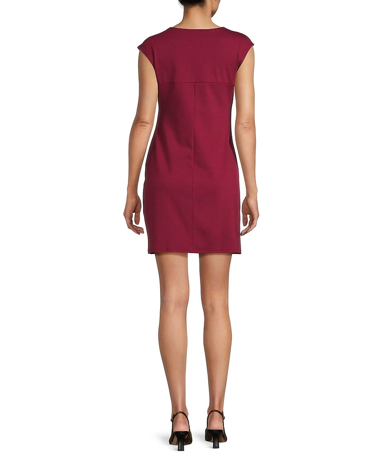 Moa Moa Square Neck Cap Sleeve Mini Dress