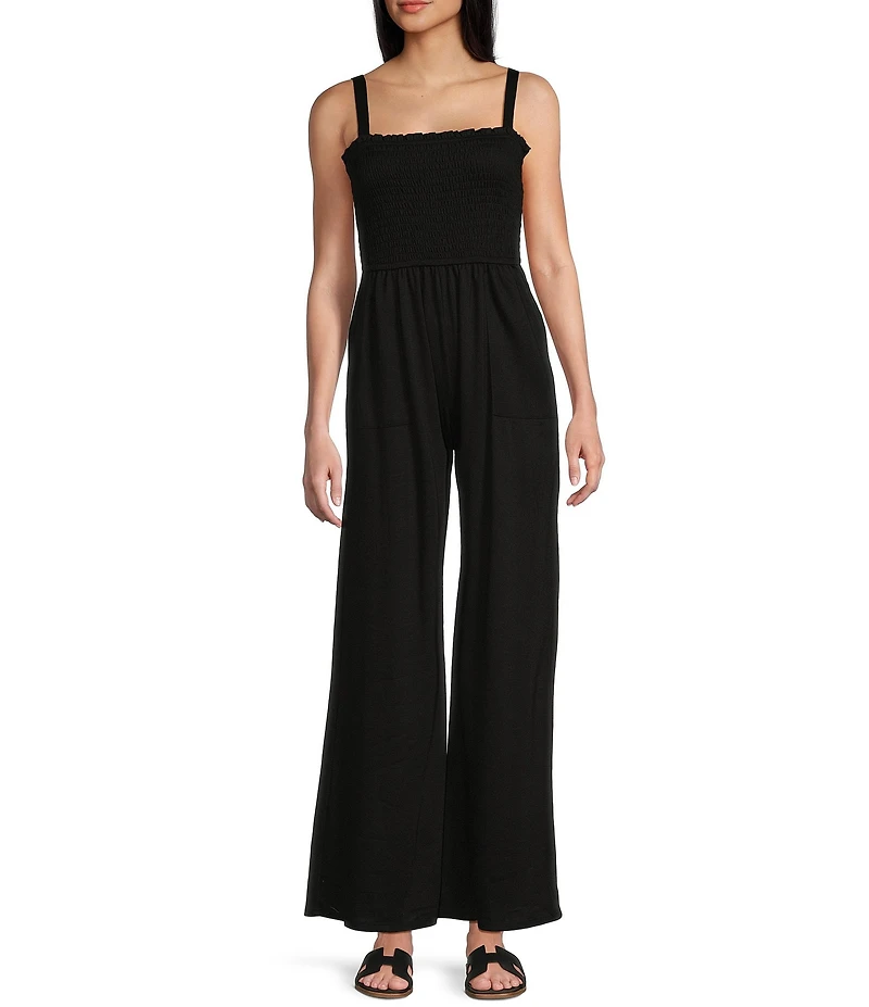 Moa Moa Square Neck Full Length Jumpsuit