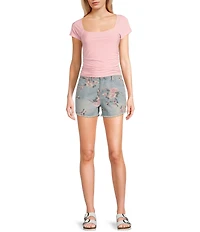 Moa Moa Square Neck Short Sleeve Top